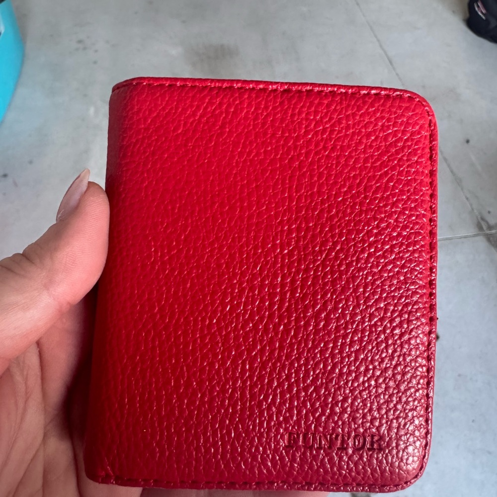 Tumi Vibrant Red Leather Wallet